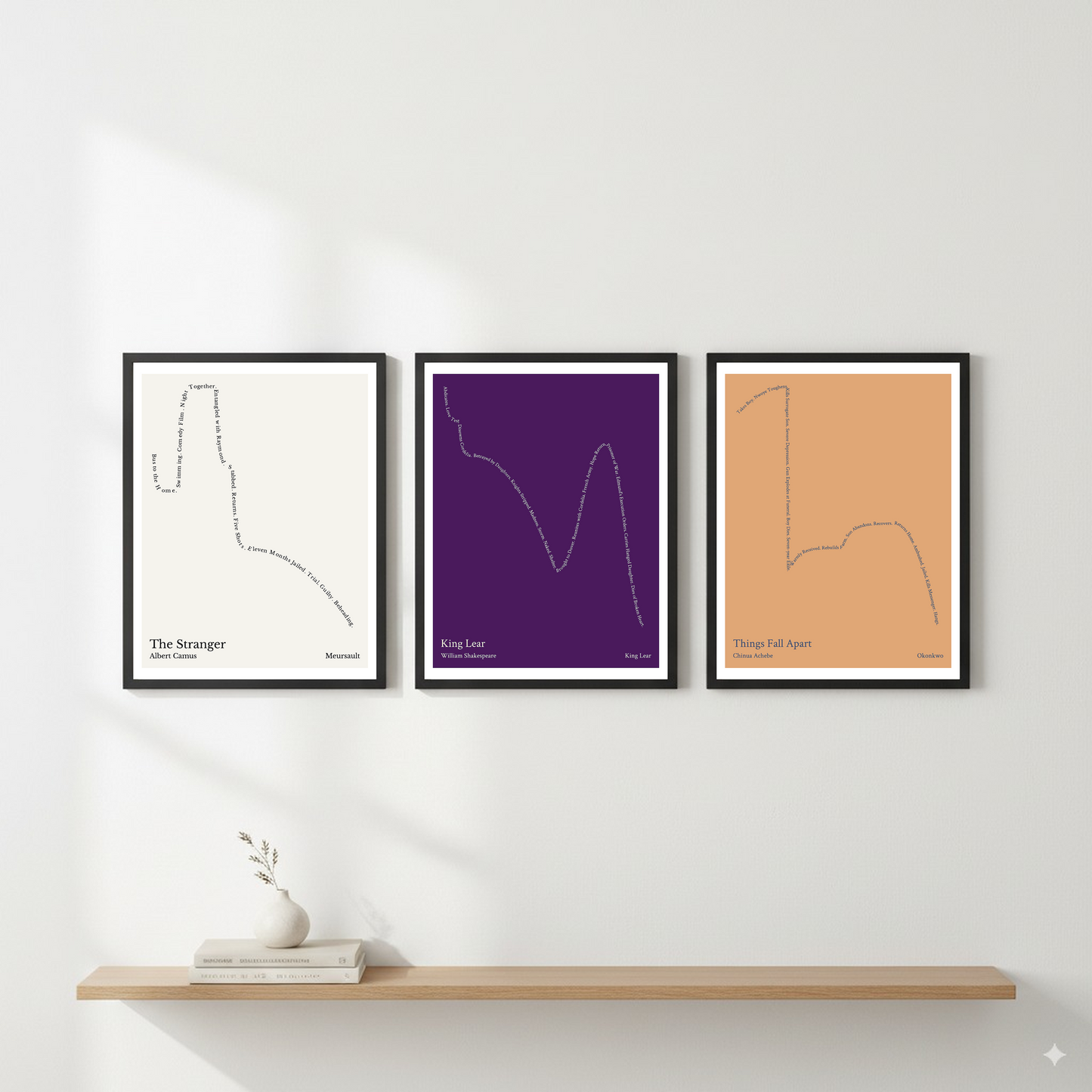 King Lear — King Lear — William Shakespeare | ↓↓ ↑ ↓ — Oedipus | 11x14 — Storybeats — Purple/Beige | Gallery Wall — Frame | SKU: 86002420838383407206