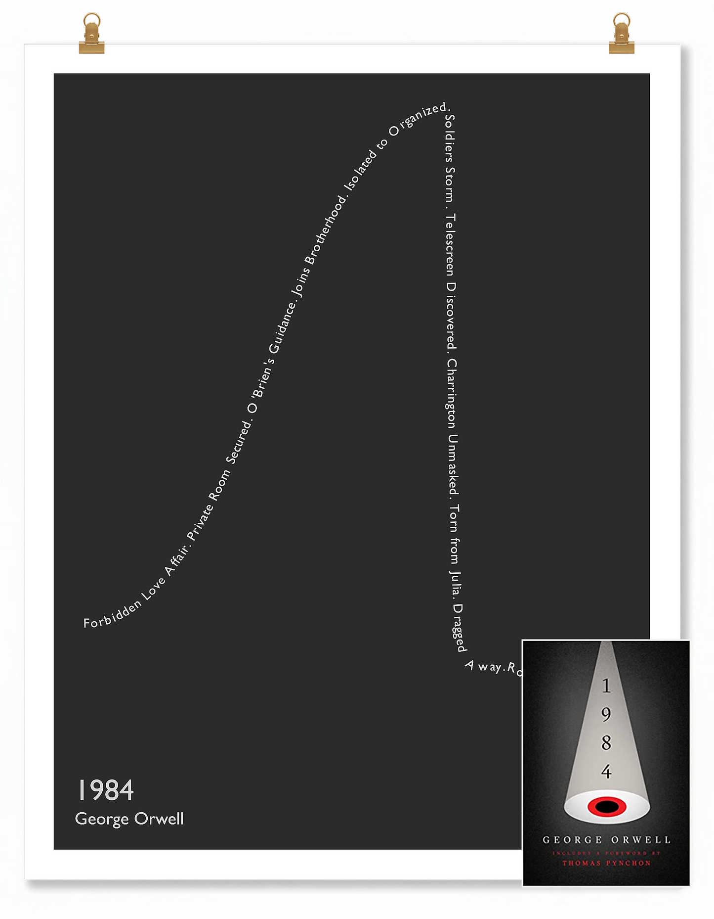 1984 — Winston Smith — George Orwell | ↑ ↓↓ — Icarus | 11x14 — Storybeats — Gray/Gray | SKU: 29161194672737540710
