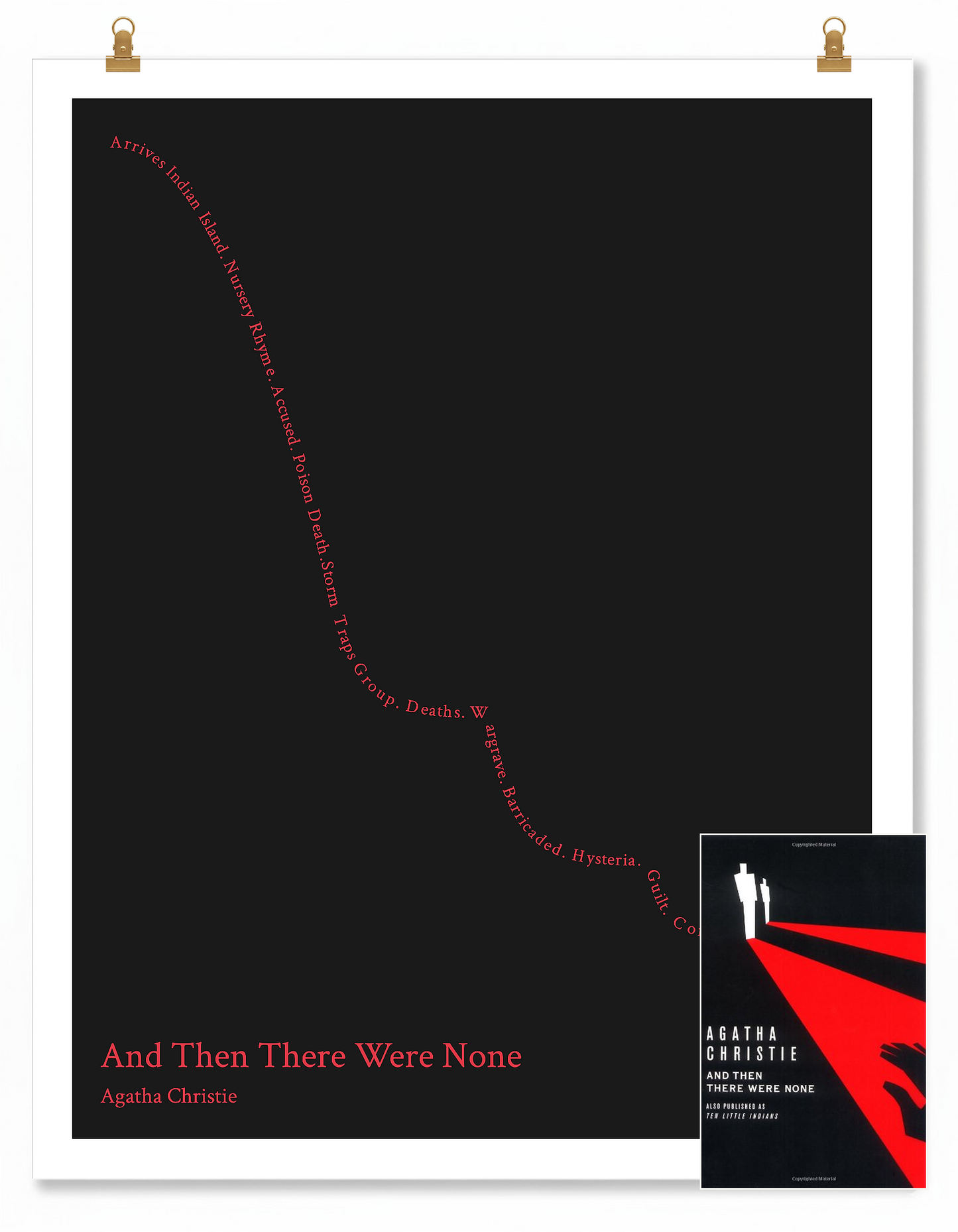 And Then There Were None — Vera Claythorne — Agatha Christie | ↓↓↓ — From Bad to Worse | 11x14 — Storybeats — Black/Red | SKU: 26927642834304118951