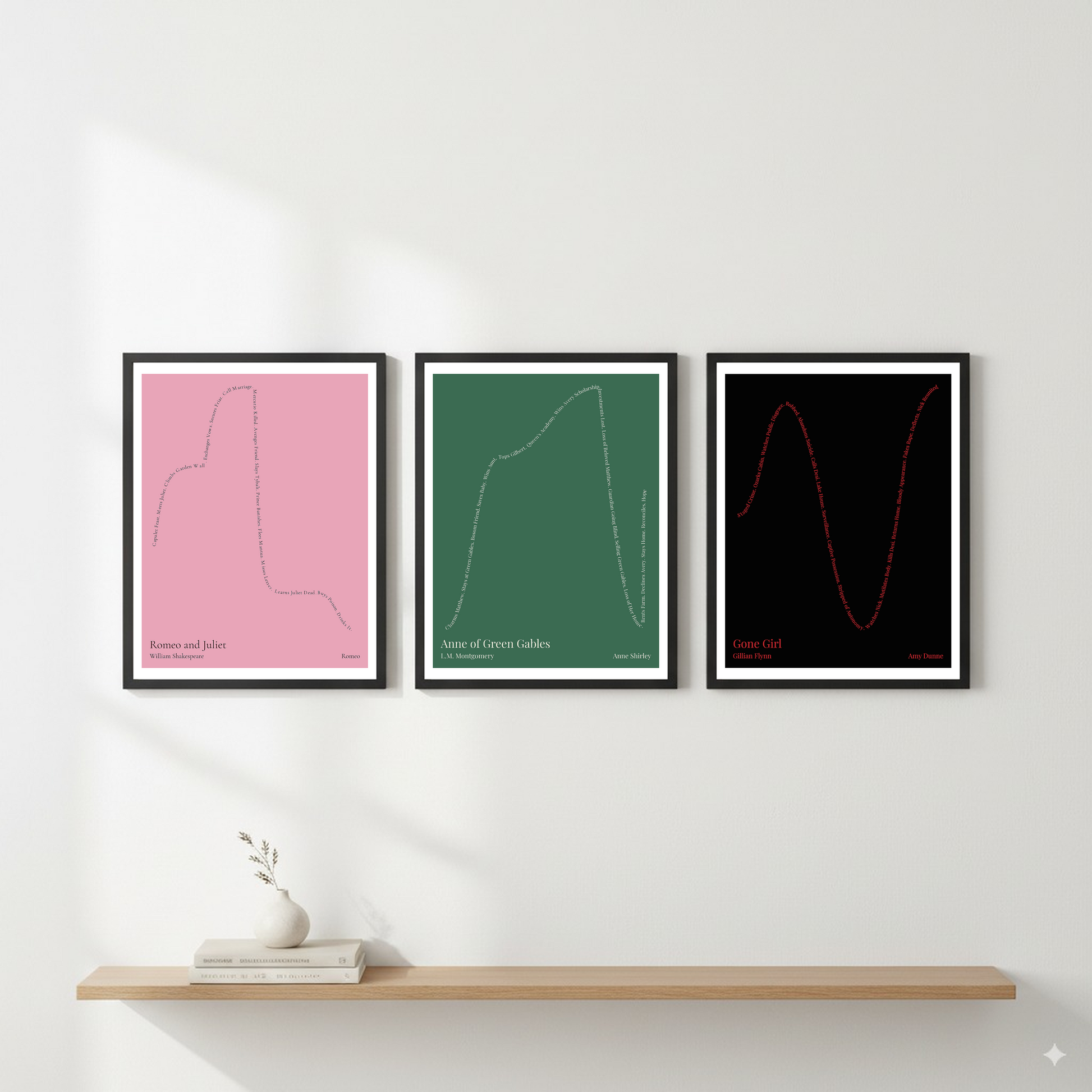 Anne of Green Gables — Anne Shirley — L.M. Montgomery | ↑↑ ↓↓ ↑ — Boy Meets Girl | Gallery Wall — Frame