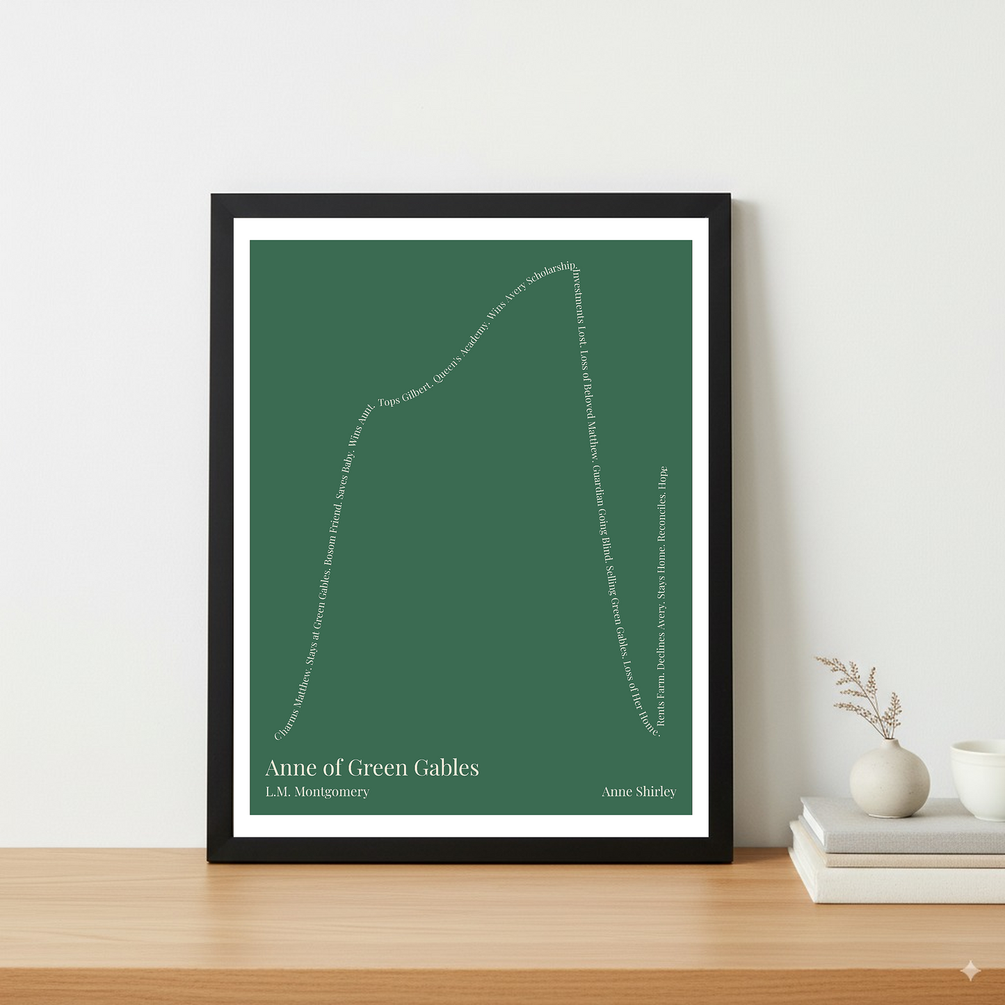 Anne of Green Gables — Anne Shirley — L.M. Montgomery | ↑↑ ↓↓ ↑ — Boy Meets Girl | Table — Frame