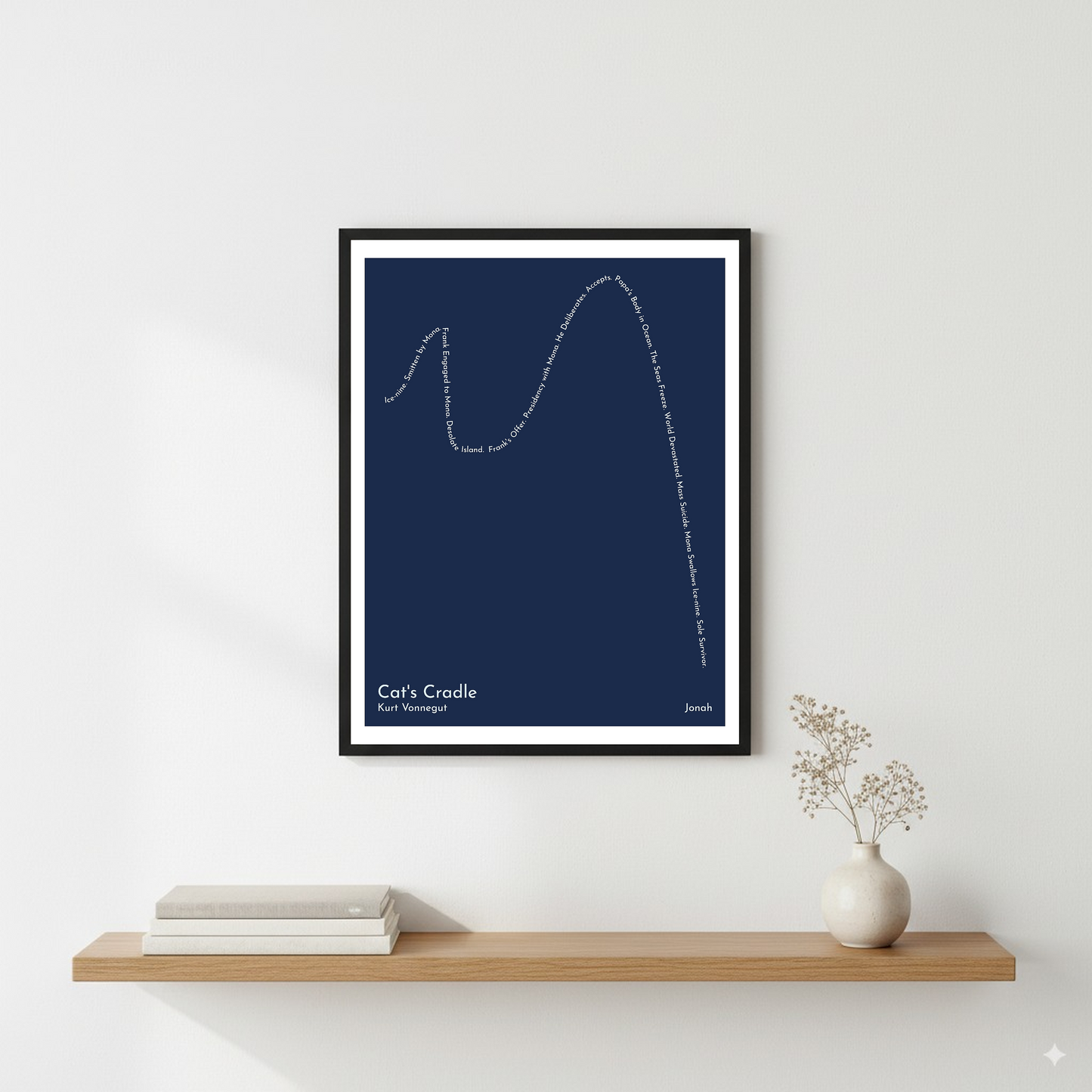 Cat's Cradle — Jonah — Kurt Vonnegut | ↑ ↓ ↑ ↓↓↓ — Complex | Wall — Frame