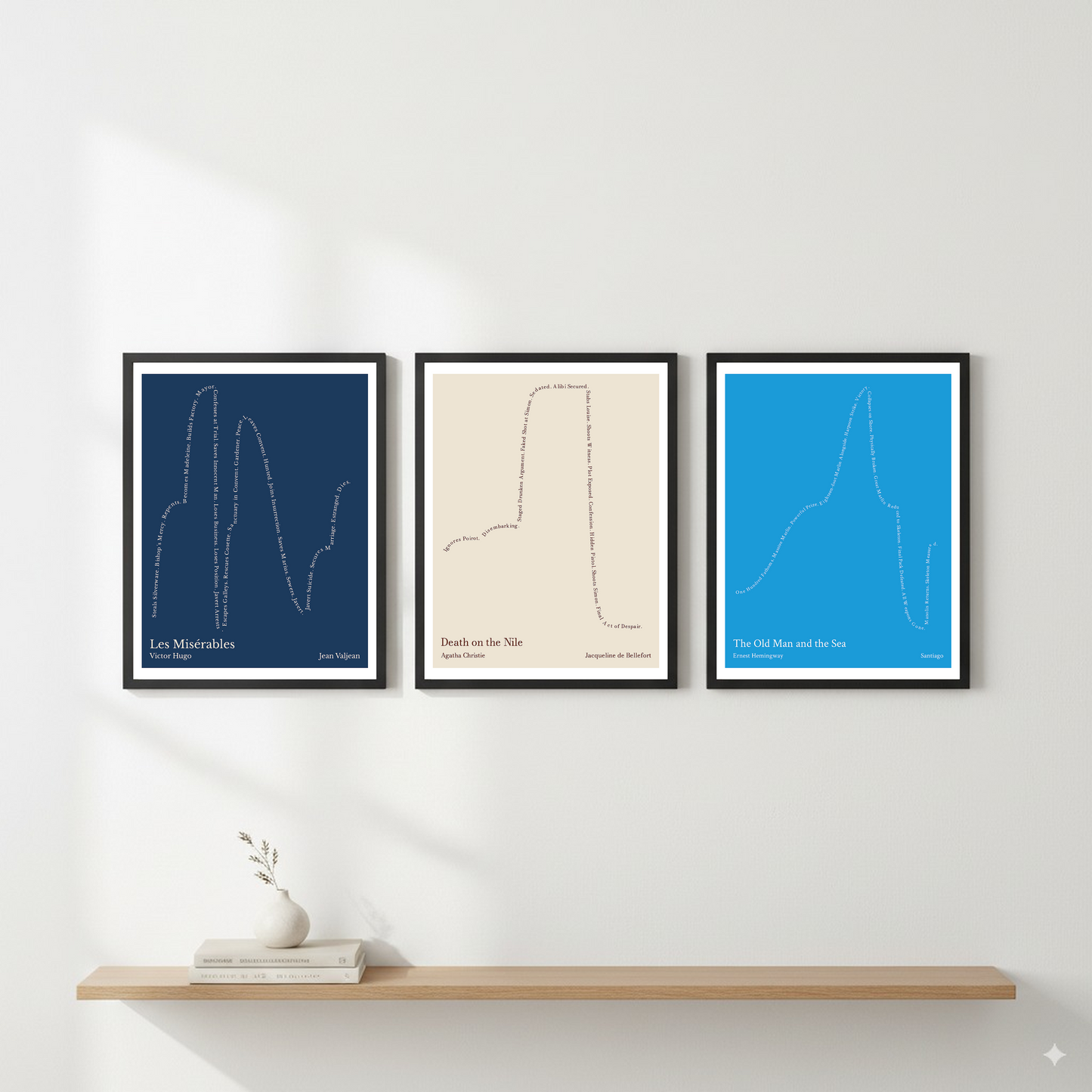 Death on the Nile — Jacqueline de Bellefort — Agatha Christie | ↑ ↓↓ — Icarus | 11x14 — Storybeats — Beige/Brown | Gallery Wall — Frame | SKU: 32507406305482691200