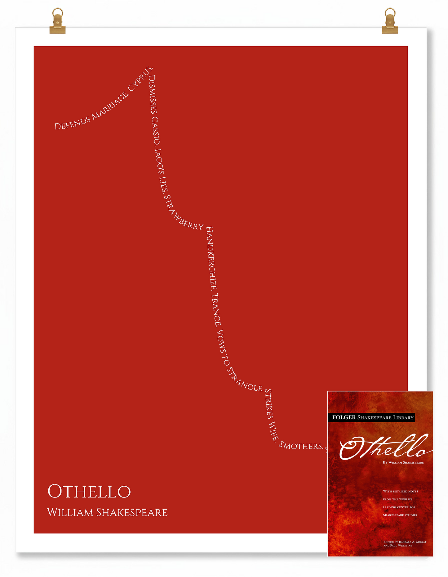 Othello — Othello — William Shakespeare | ↑ ↓↓↓ — Icarus | 11x14 — Storybeats — Brown/White | SKU: 27991482539831048240