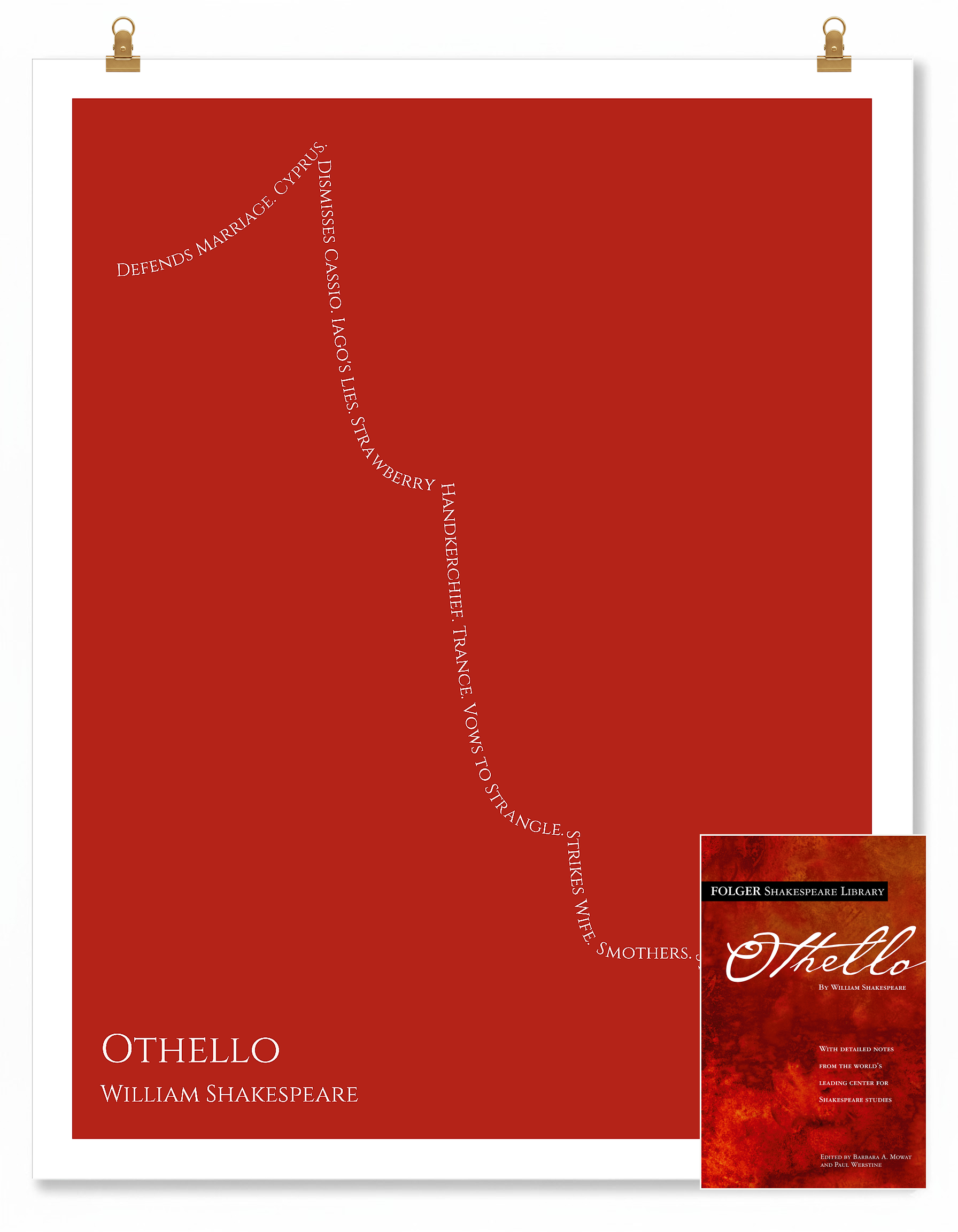 Othello — Othello — William Shakespeare | ↑ ↓↓↓ — Icarus | 11x14 — Storybeats — Brown/White | SKU: 27991482539831048240