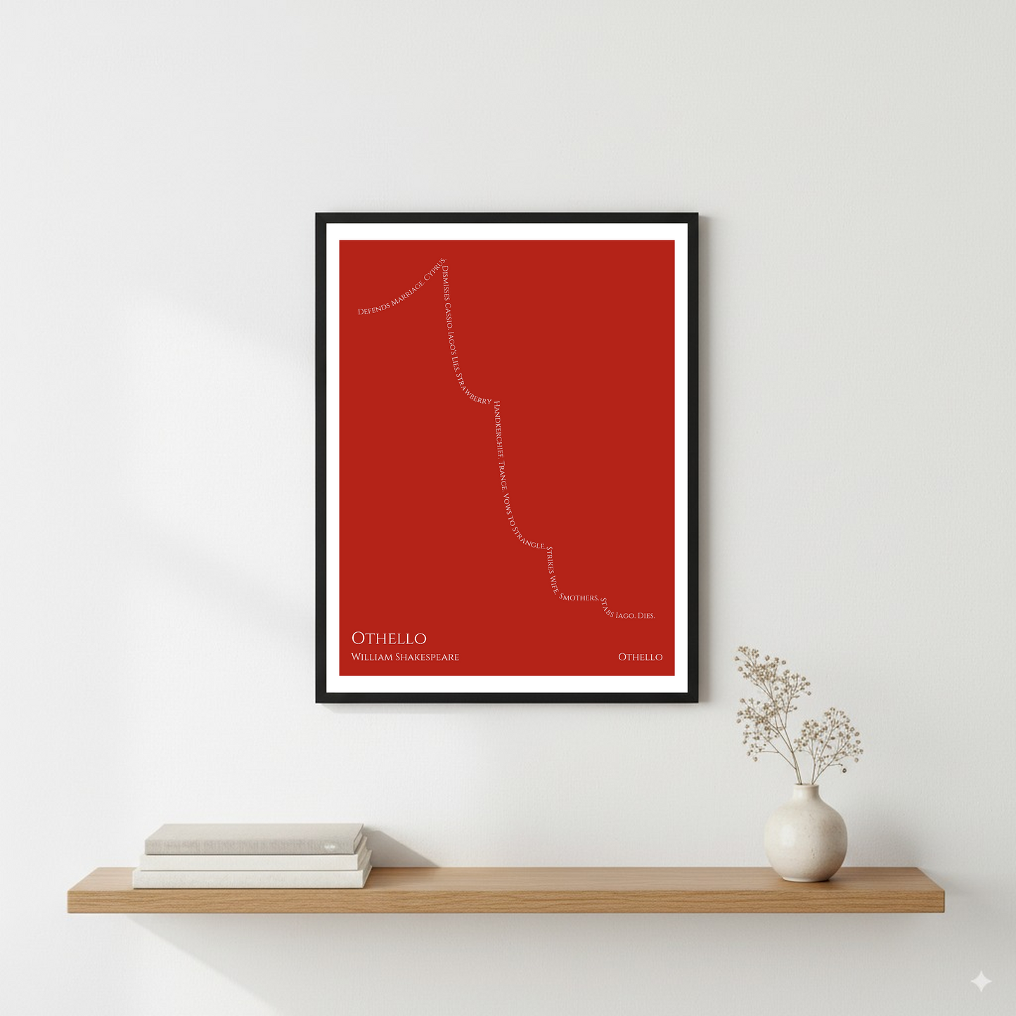 Othello — Othello — William Shakespeare | ↑ ↓↓↓ — Icarus | 11x14 — Storybeats — Brown/White | Wall — Frame | SKU: 27991482539831048240