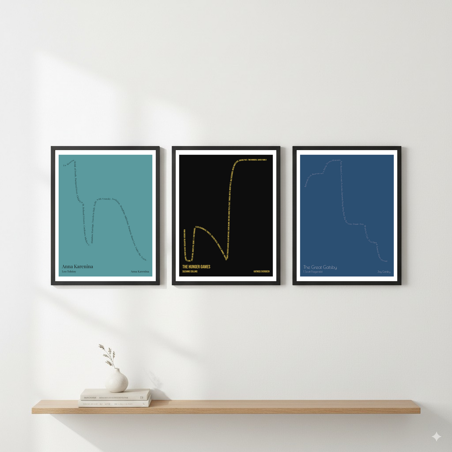 The Hunger Games — Katniss Everdeen — Suzanne Collins | ↓ ↑ ↓ ↑↑↑ — Complex | Gallery Wall — Frame