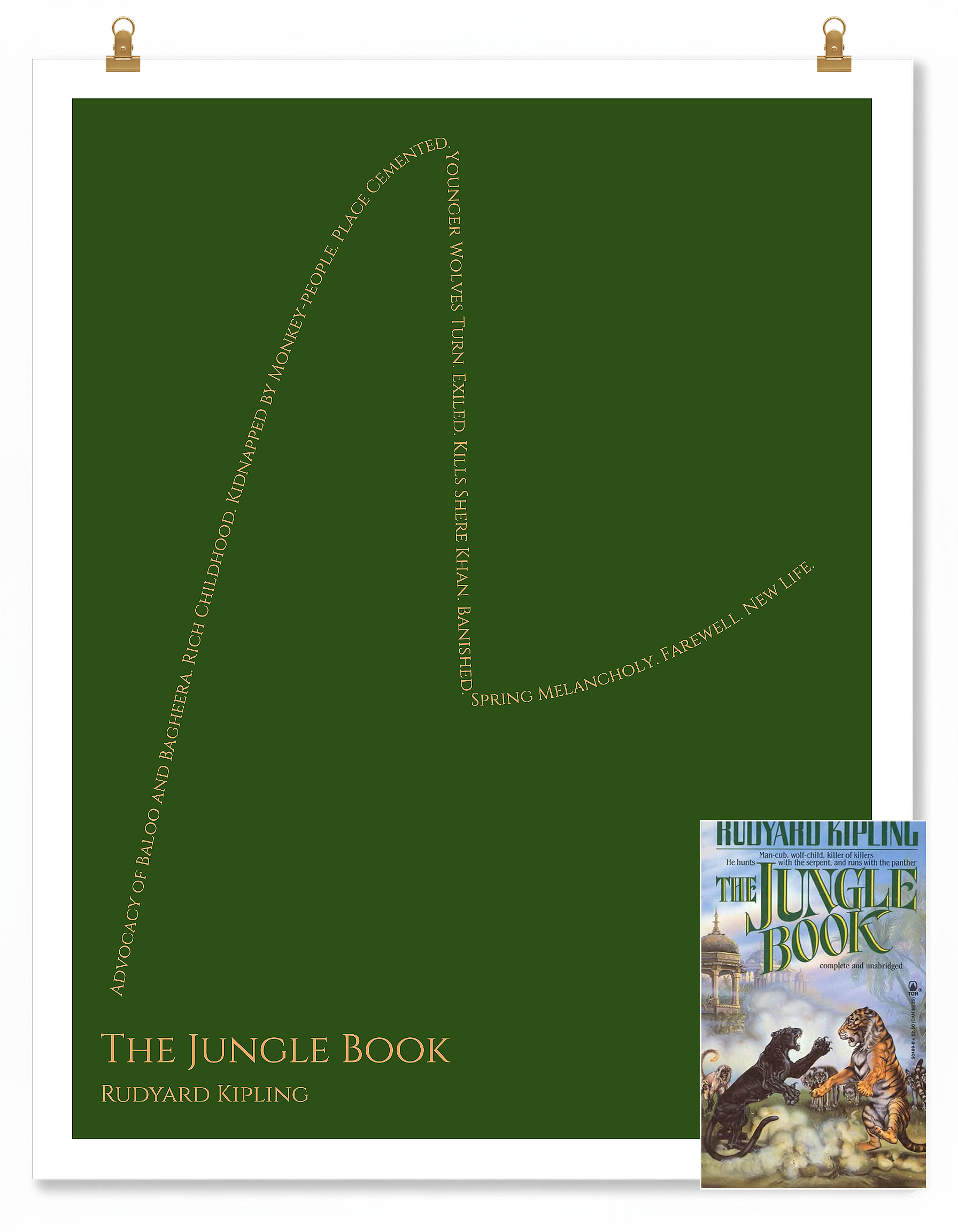 The Jungle Book — Mowgli — Rudyard Kipling | ↑↑ ↓↓ ↑ — Boy Meets Girl | 11x14 — Storybeats — Forest/Orange | SKU: 16313740107006856651