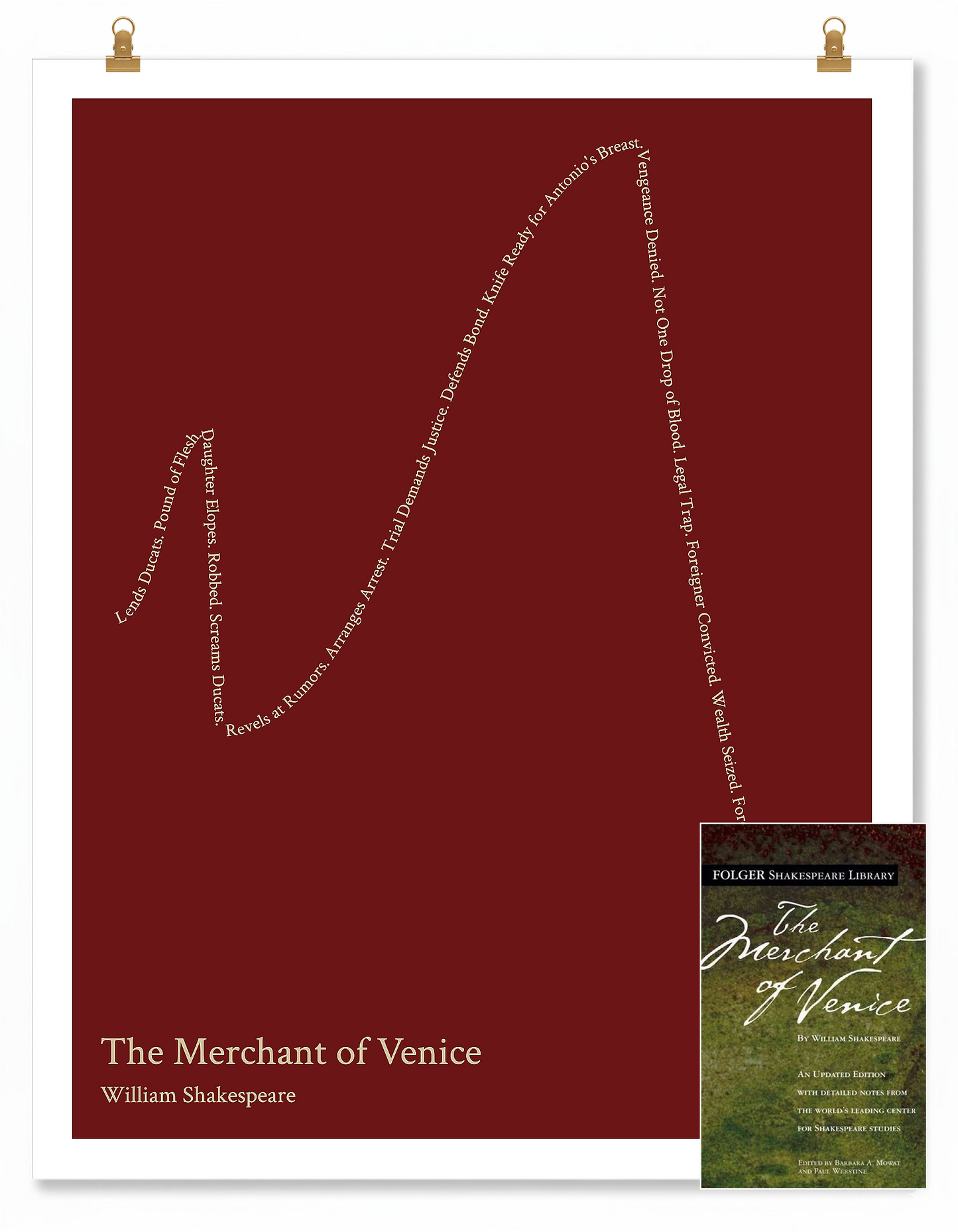The Merchant of Venice — Shylock — William Shakespeare | ↑ ↓ ↑↑ ↓↓ — Complex | 11x14 — Storybeats — Brown/Tan | SKU: 23932599635706809555