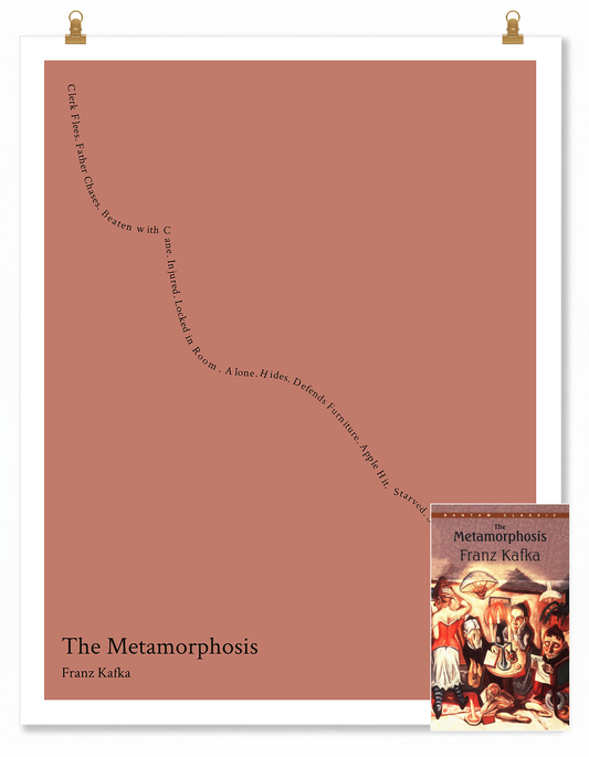 The Metamorphosis — Gregor Samsa — Franz Kafka | ↓↓↓ — From Bad to Worse | 11x14 — Storybeats — Red/Black | SKU: 91610606365487505627