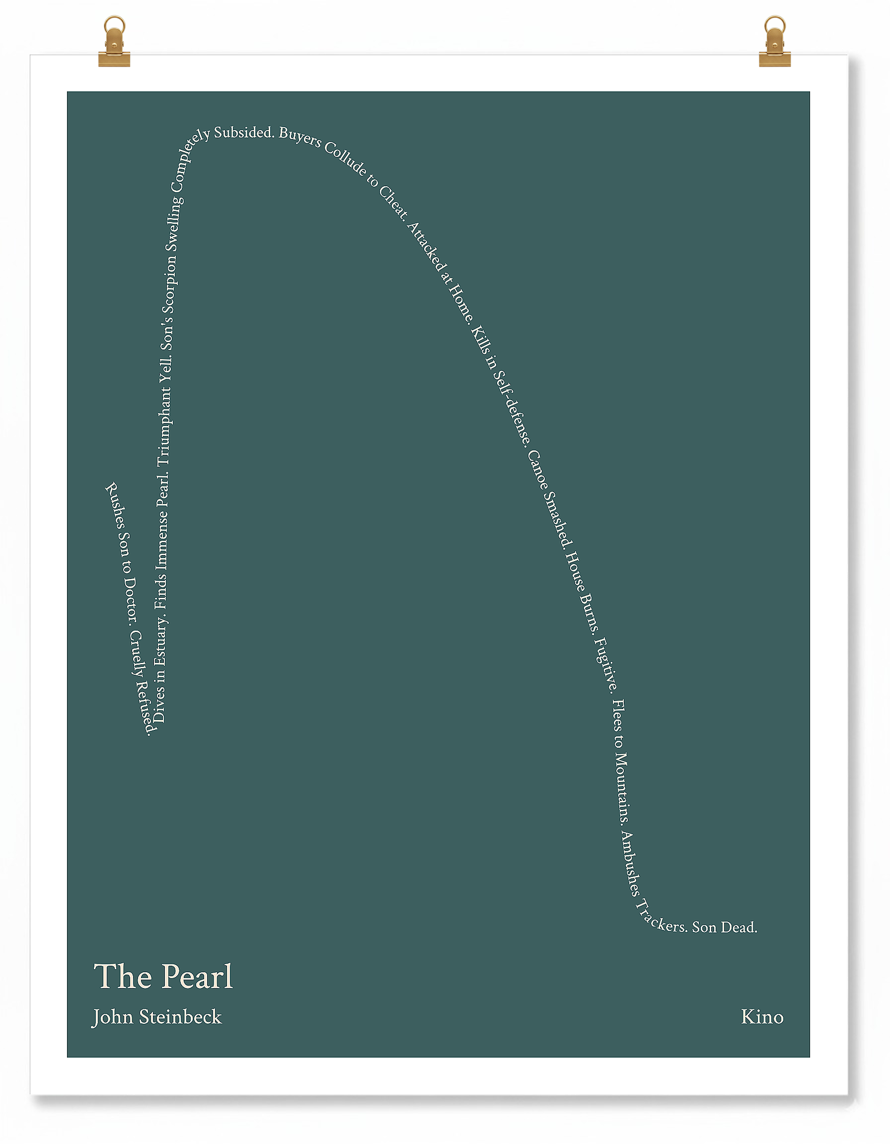 The Pearl — Kino — John Steinbeck | ↓ ↑↑ ↓↓ — Oedipus | 11x14 — Storybeats — Charcoal/Ivory | Poster | SKU: 17075536653730250280