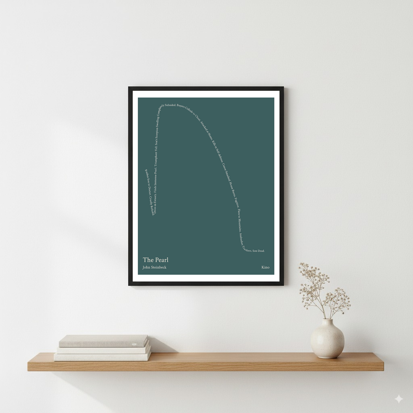 The Pearl — Kino — John Steinbeck | ↓ ↑↑ ↓↓ — Oedipus | 11x14 — Storybeats — Charcoal/Ivory | Wall — Frame | SKU: 17075536653730250280