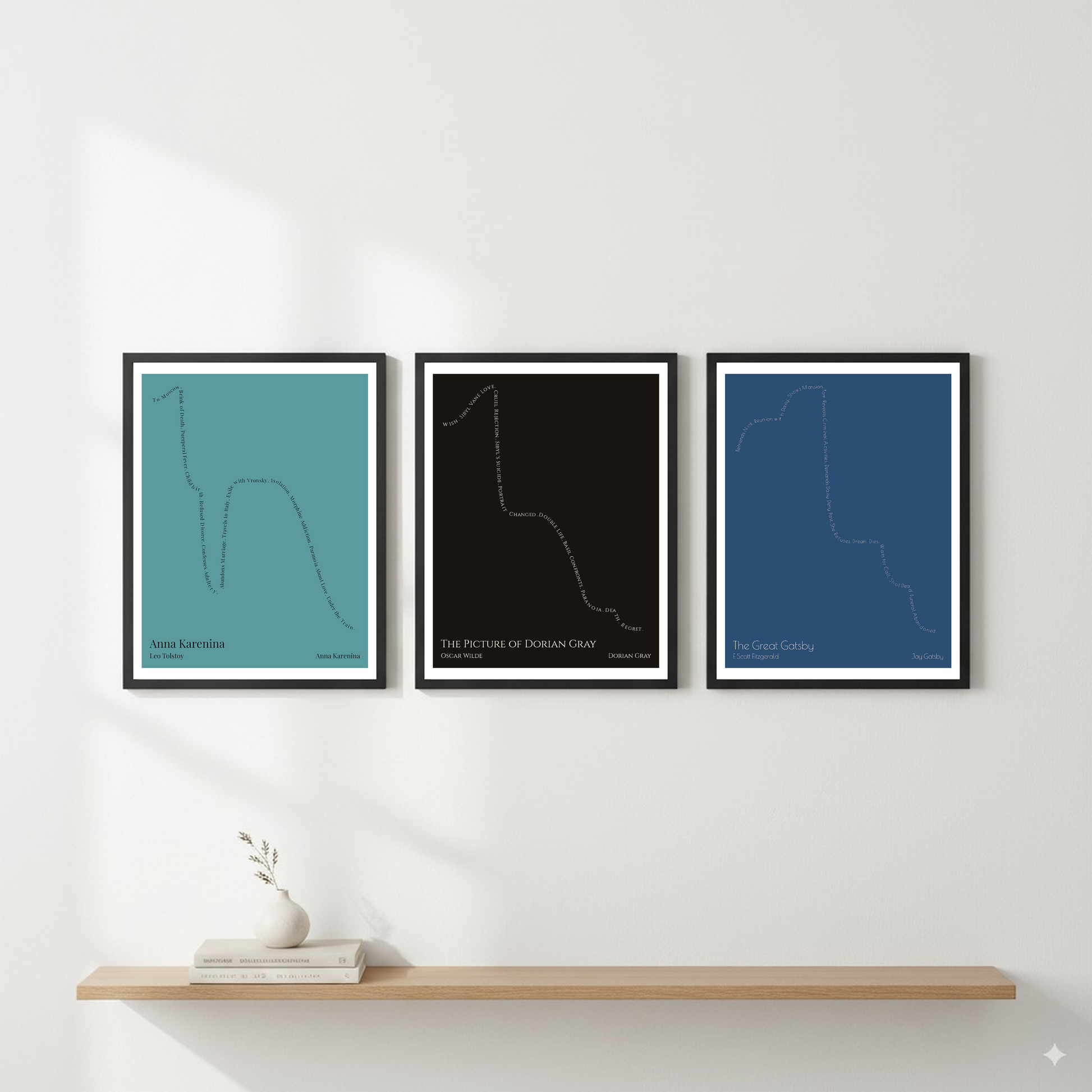 The Picture of Dorian Gray — Dorian Gray — Oscar Wilde | ↑ ↓↓↓ — Icarus | 11x14 — Storybeats — Black/Beige | Gallery Wall — Frame | SKU: 26592327520801390703