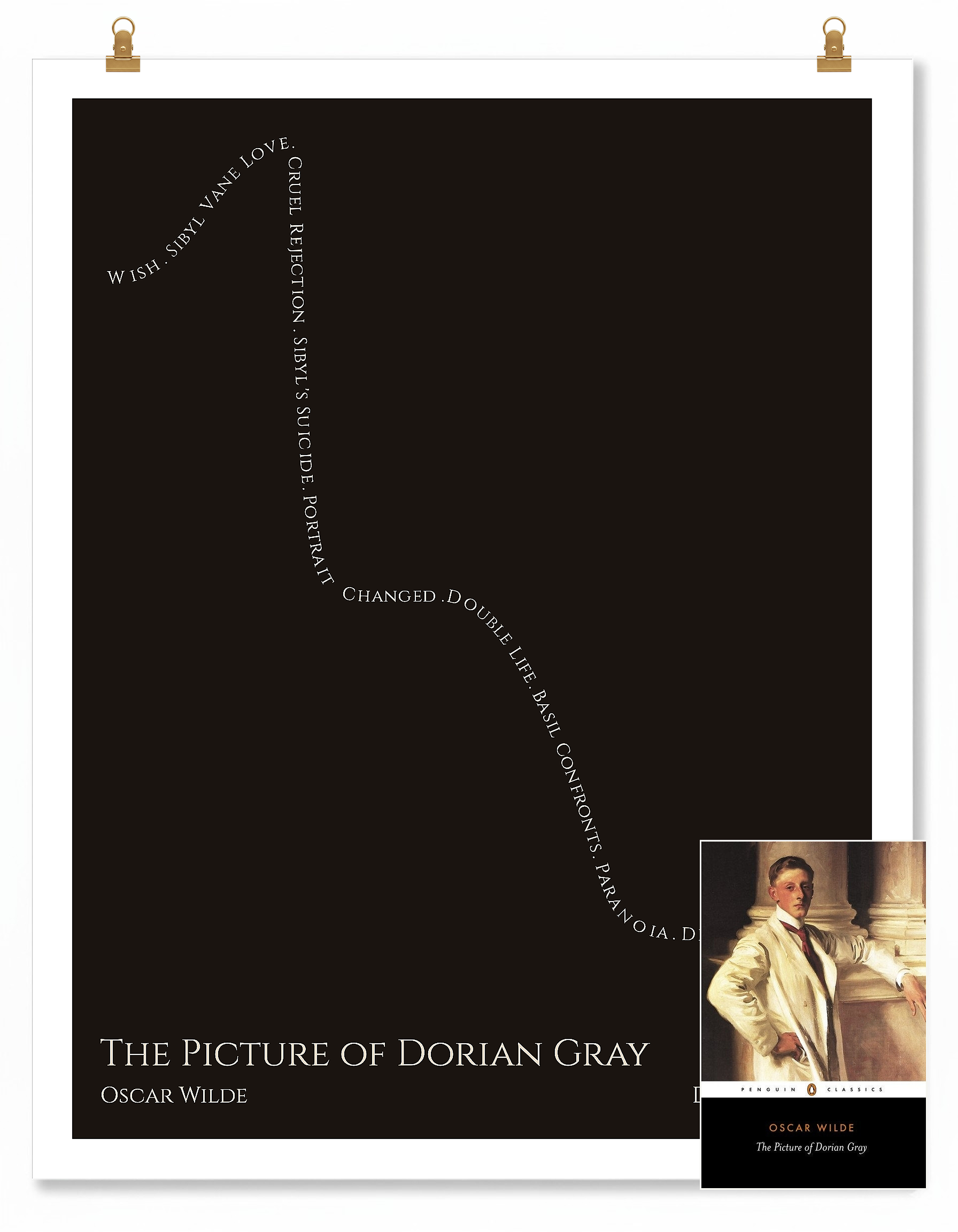 The Picture of Dorian Gray — Dorian Gray — Oscar Wilde | ↑ ↓↓↓ — Icarus | 11x14 — Storybeats — Black/Beige | SKU: 26592327520801390703